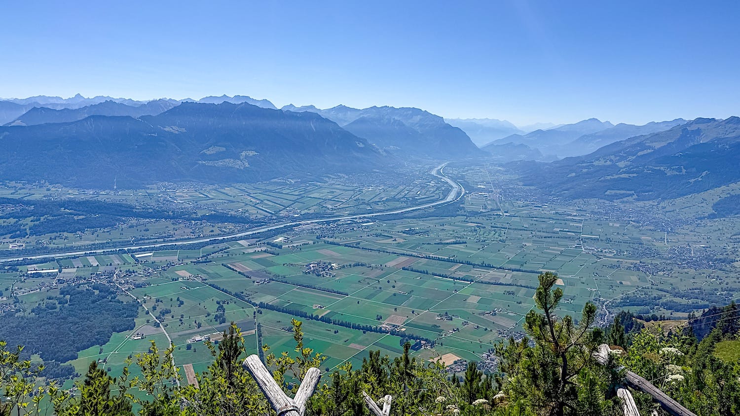 Panoramic view from Staubern, next to the cable car mountain station, Appenzell